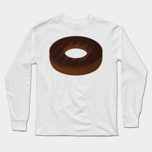 Dark Chocolate Donut Long Sleeve T-Shirt